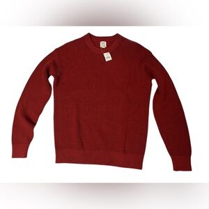 Ribbed crewneck red sweater NWTs gap size small